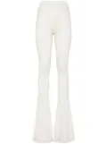 Philipp Plein monogram-pattern open-knit trousers - White
