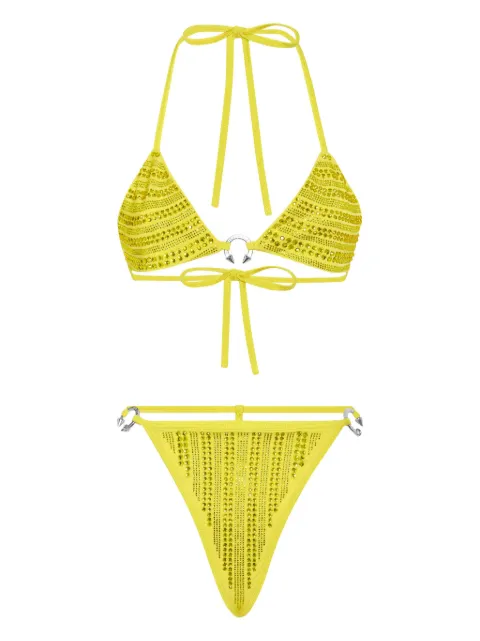 Philipp Plein crystal-embellished bikini