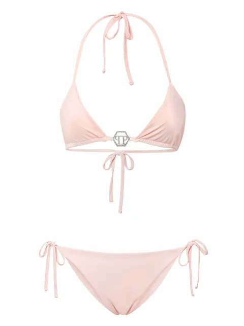 Philipp Plein logo-plaque bikini set 