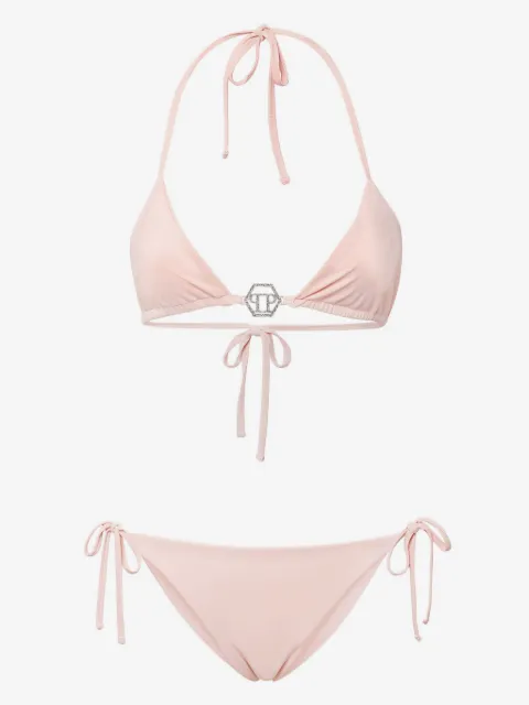 Philipp Plein logo-plaque bikini set 
