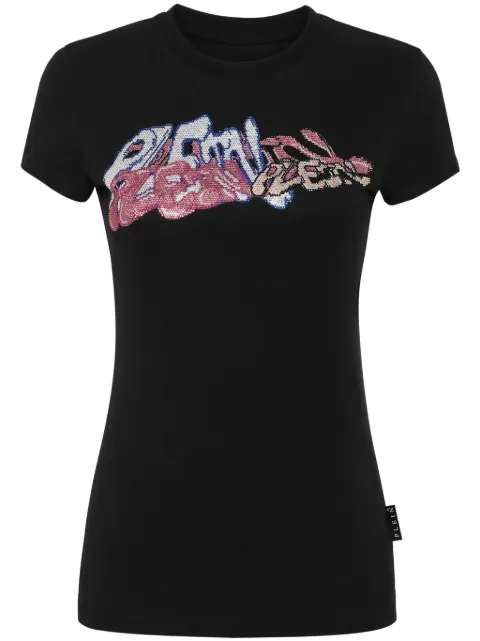 Philipp Plein crystal-embellished logo-print T-shirt