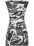 Philipp Plein Duchesse cap-sleeve minidress - Black