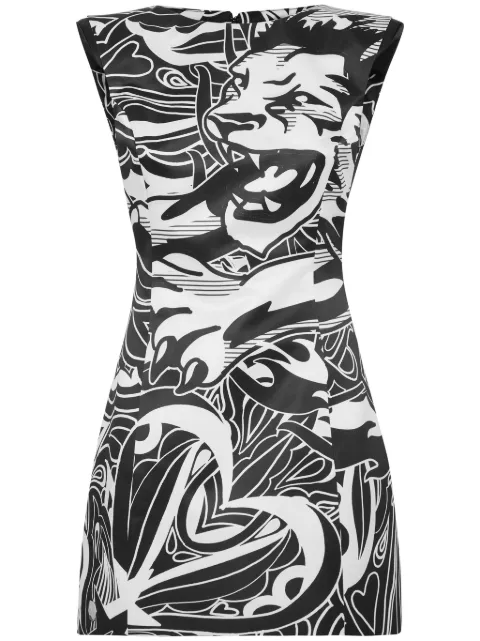 Philipp Plein Duchesse cap-sleeve minidress