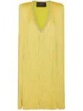 Philipp Plein Fringe sleeveless minidress - Yellow