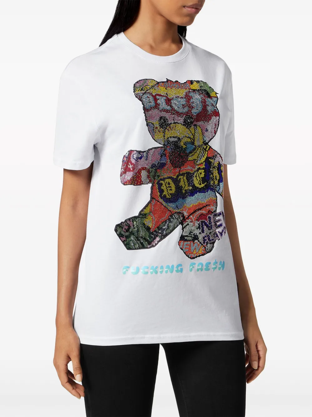 Shop Philipp Plein Tutti Frutti Cotton T-shirt In White