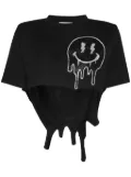 Philipp Plein Smiley-face cropped T-shirt - Black