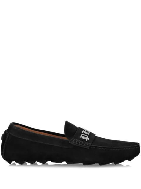 Philipp Plein logo-plaque suede loafers