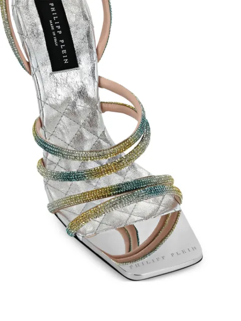 Philipp Plein Mirror 120mm crystal-embellished sandals PADSWSA0671PLE010N - 3