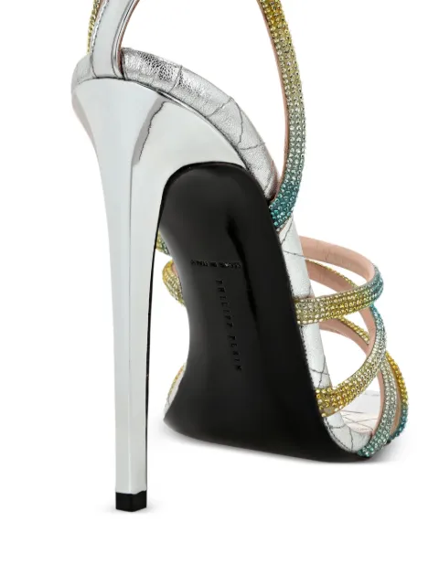 Philipp Plein Mirror 120mm crystal-embellished sandals PADSWSA0671PLE010N - 2