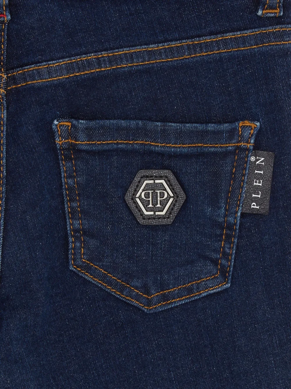 Philipp Plein Junior Straight jeans met kleurverloop Blauw