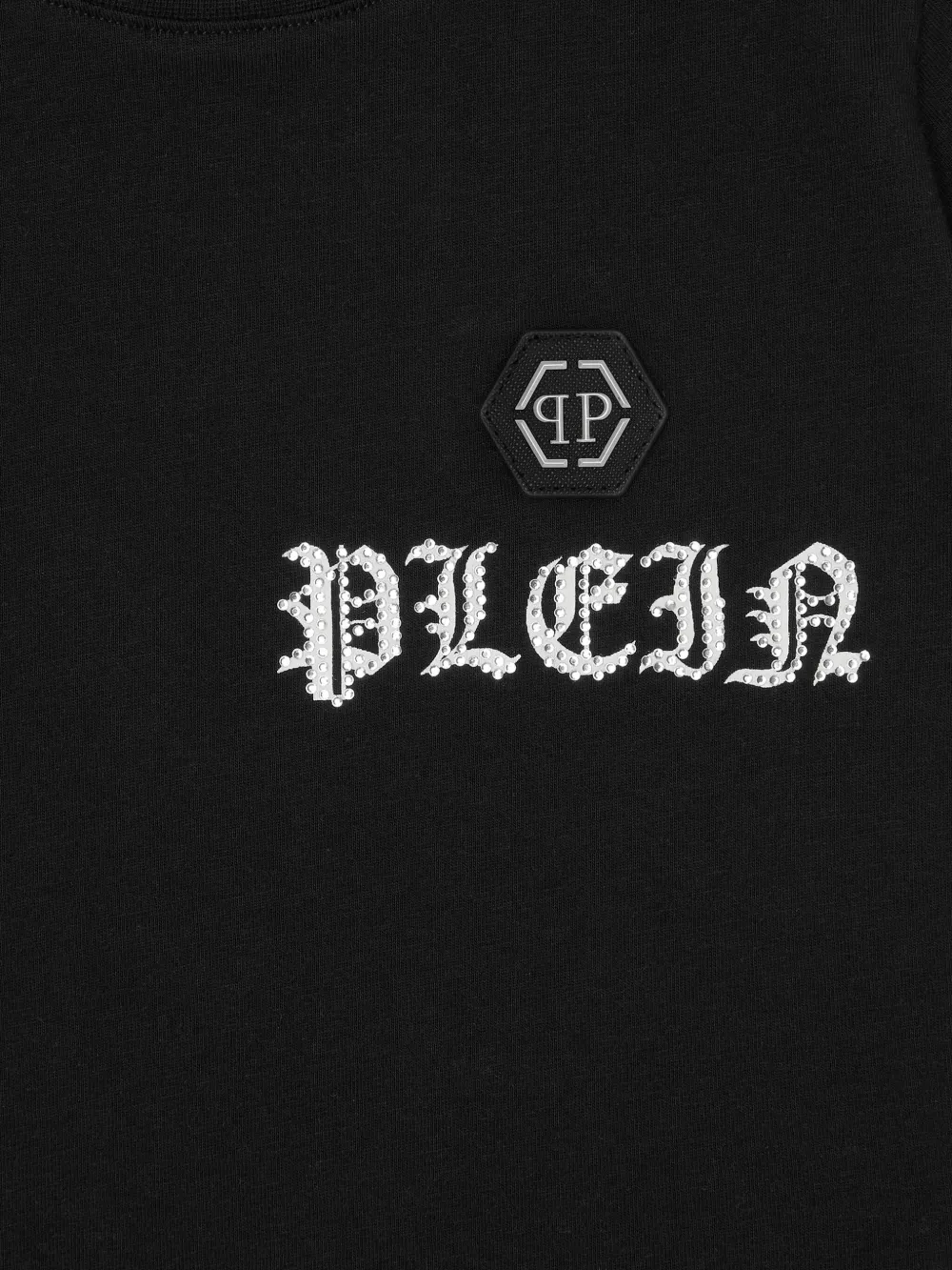 Shop Philipp Plein Crystal-embellished Cotton T-shirt In Black