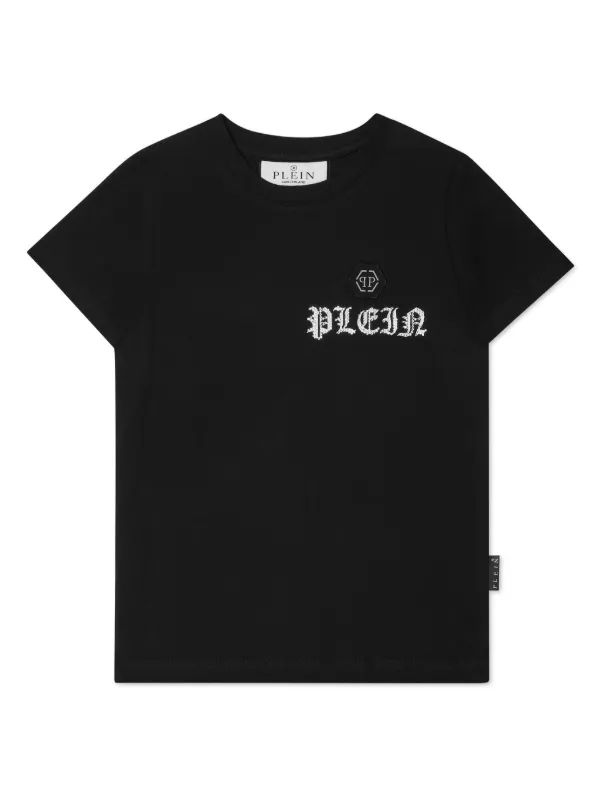 Philipp Plein Junior crystal-embellished Cotton T-shirt Black FARFETCH  IN