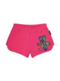 Philipp Plein Junior Teddy Bear jersey shorts - Pink
