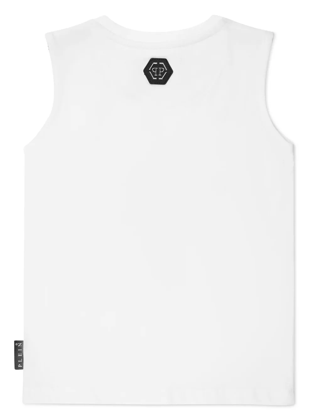 Philipp Plein crystal-embellished cotton T-shirt - Wit