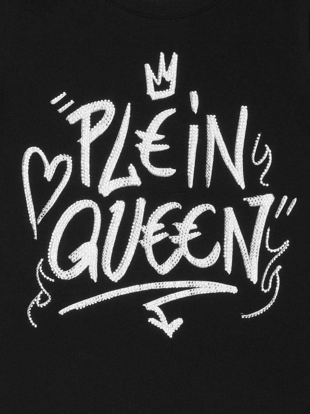 Philipp Plein Junior T-shirt verfraaid met kristallen Zwart