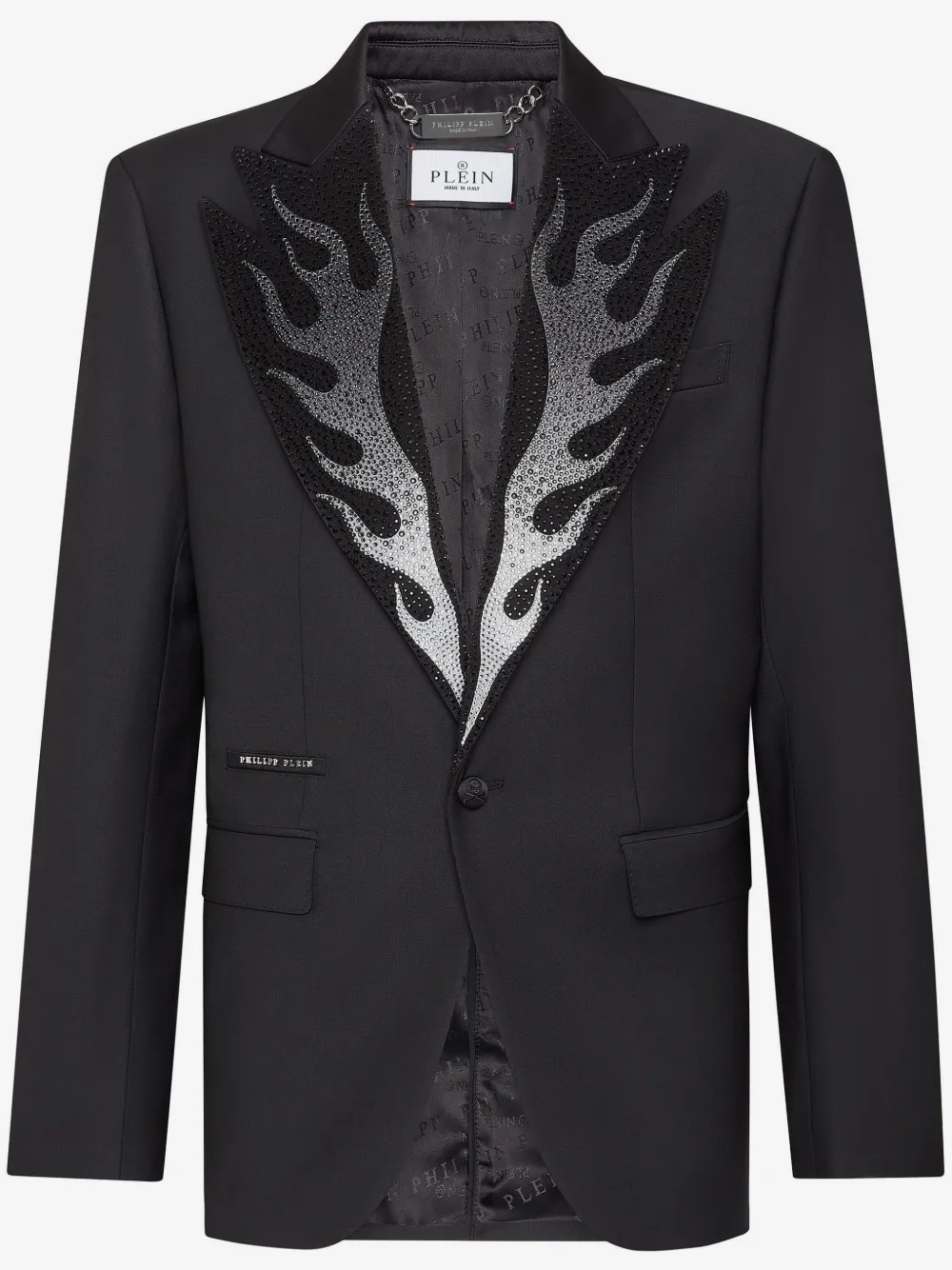 Philipp Plein Flame 单排扣西装夹克 | 黑色 | Image 1