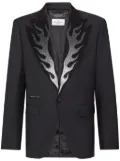 Philipp Plein Flame single-breasted blazer - Black