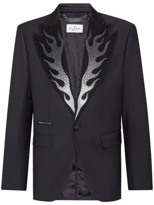 Blazer à simple boutonnage - Philipp Plein - Modalova