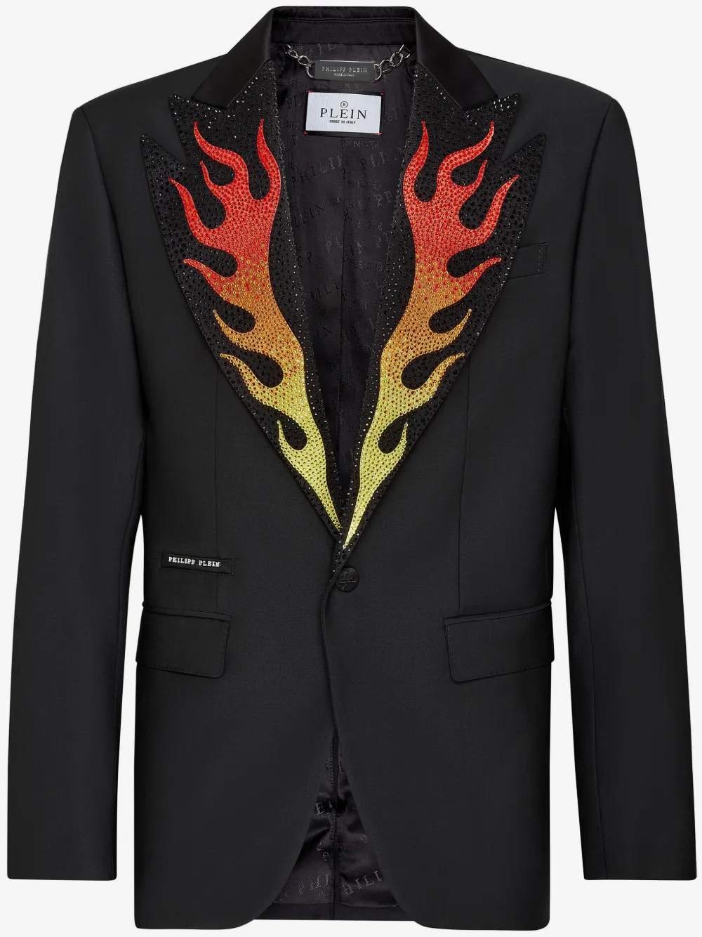 Philipp Plein Flame single-breasted blazer | Black | Image 1