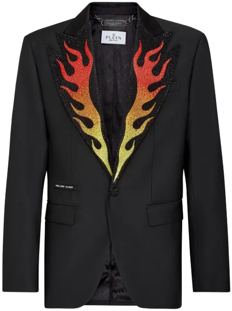 Philipp Plein Flame single-breasted blazer Men