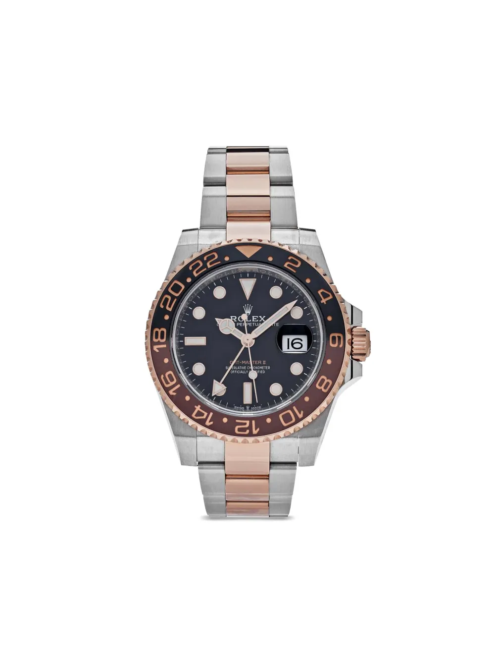 Pre-owned Rolex 2020  Gmt-master Ii Root Beer 40mm In Black