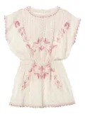 Tutu Du Monde Samba floral-embroidered sotton dress - Neutrals