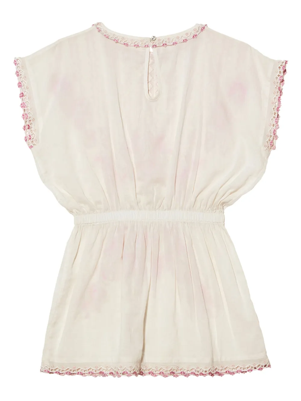 Shop Tutu Du Monde Samba Floral-embroidered Sotton Dress In Milk