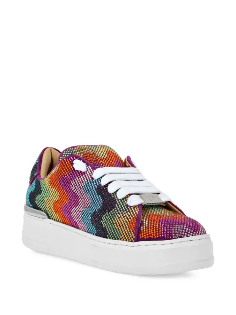 Philipp Plein Crystal Waves Rainbow suede sneakers PADSWSC2744PLE009N - 1
