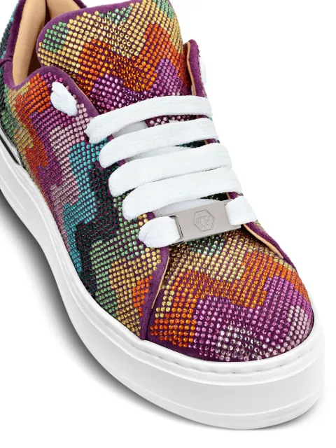 Philipp Plein Crystal Waves Rainbow suede sneakers PADSWSC2744PLE009N - 3