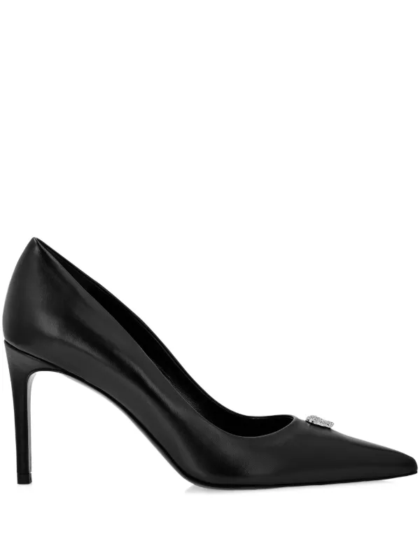 Philipp Plein Escarpins a Applique Tete De Mort 85 Mm Noir FARFETCH DZ