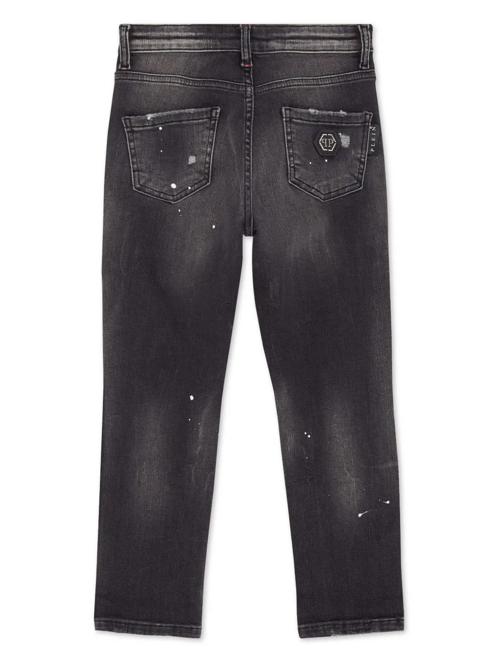 Philipp Plein Junior Straight jeans Zwart