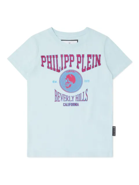 Philipp Plein Junior футболка с кристаллами