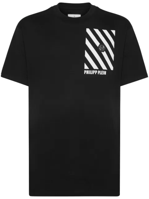 Cheap Philipp Plein logo-applique cotton T-shirt Men