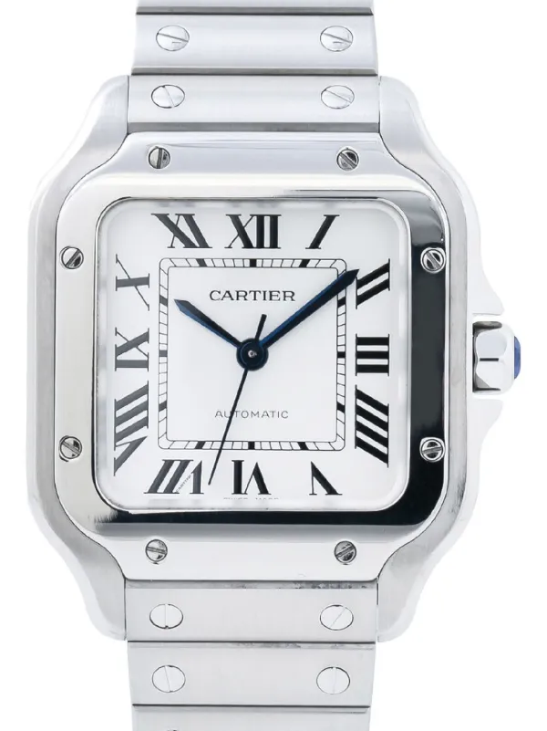 Cartier santos white dial on sale