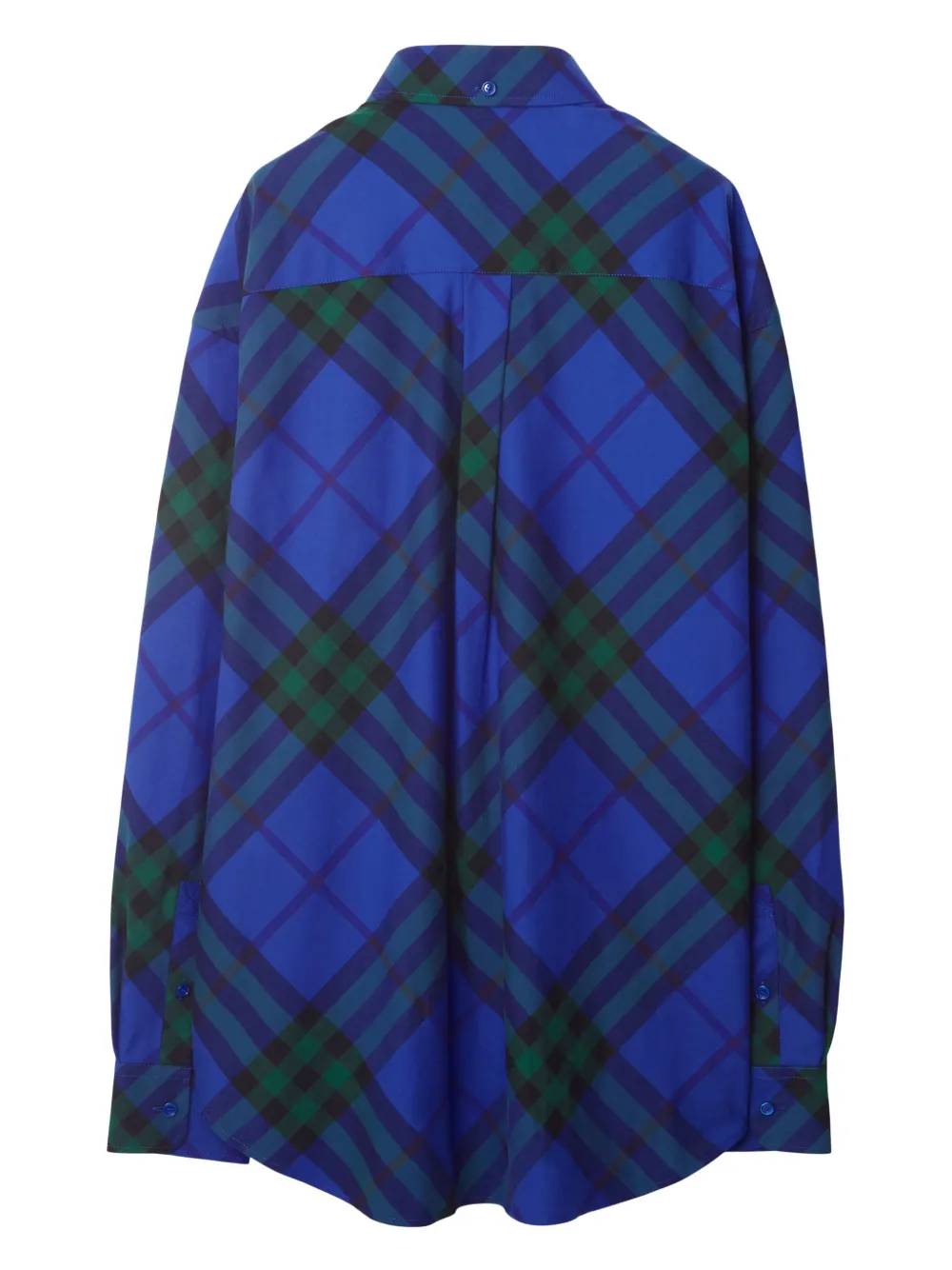 Burberry pre-owned Geruit overhemd - Blauw