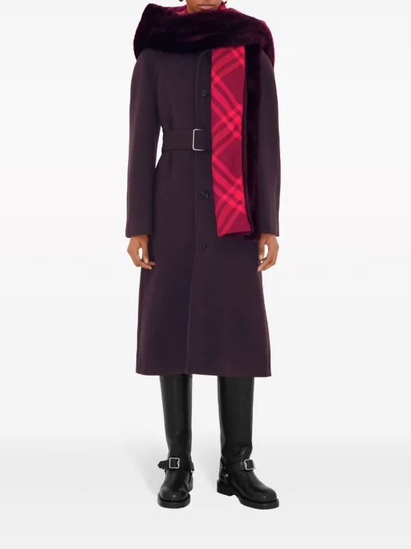 Burberry scarf with fur new arrivals