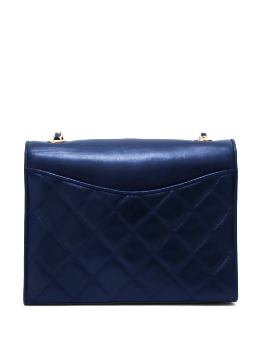 CHANEL Pre-Owned 1989-1991 diamond-quilting leather shoulder bag - Zwart