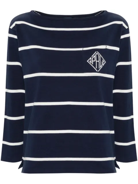 Polo Ralph Lauren logo-embroidered striped T-shirt