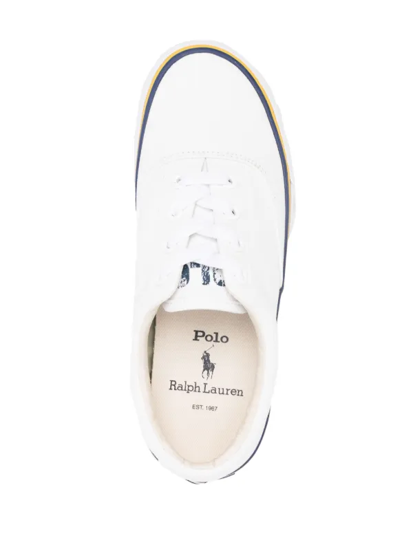 Ralph lauren white canvas sneakers deals