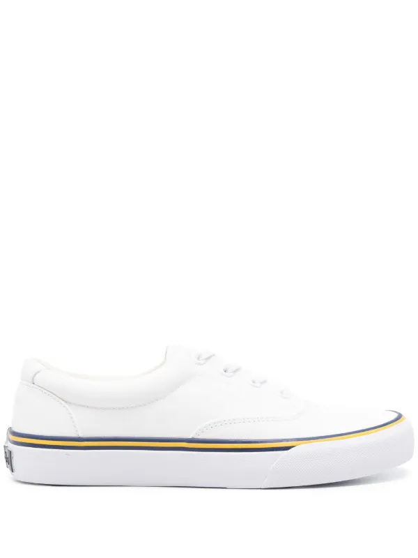 Polo Ralph Lauren round toe Canvas Sneakers White FARFETCH UK
