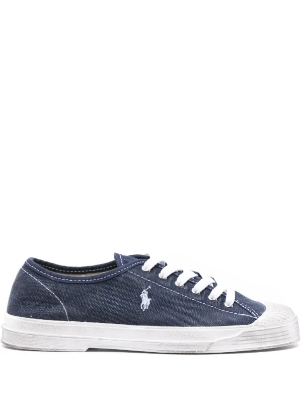 Polo Ralph Lauren Polo Pony Canvas Sneakers Blue FARFETCH TH