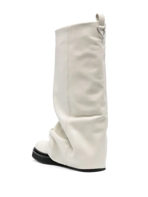 The Attico Robin layered leather boots 241WS798L019 - 2