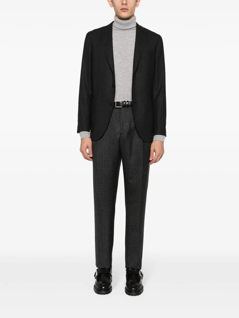 Lardini tailored pinstriped trousers - Grijs