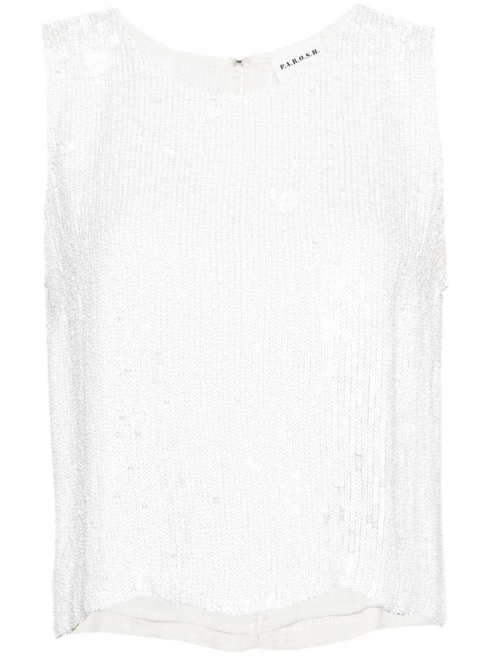 P.a.r.o.s.h Sequin-embellished Top In White