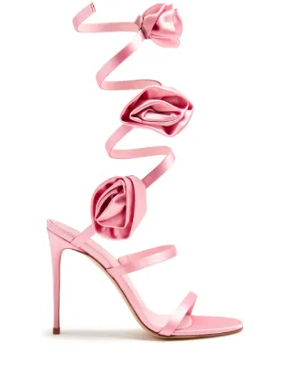Le Silla Rose 110mm wrap strap Sandals Pink FARFETCH UK