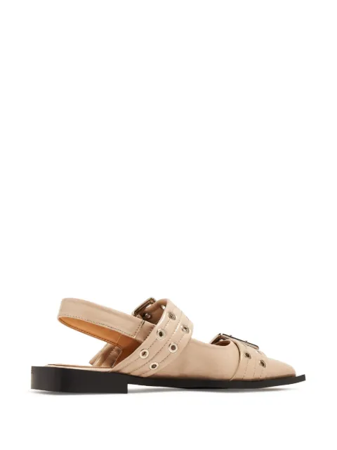 GANNI slingback leather ballerina shoes S2466 - 2