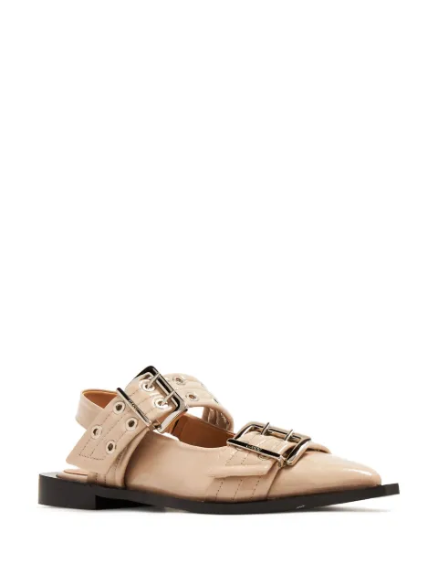 GANNI slingback leather ballerina shoes S2466 - 1