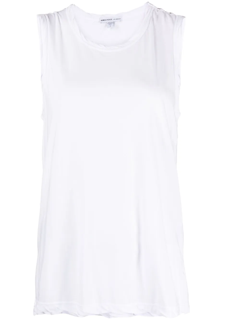 James Perse Cove tanktop met diepe ronde hals Wit