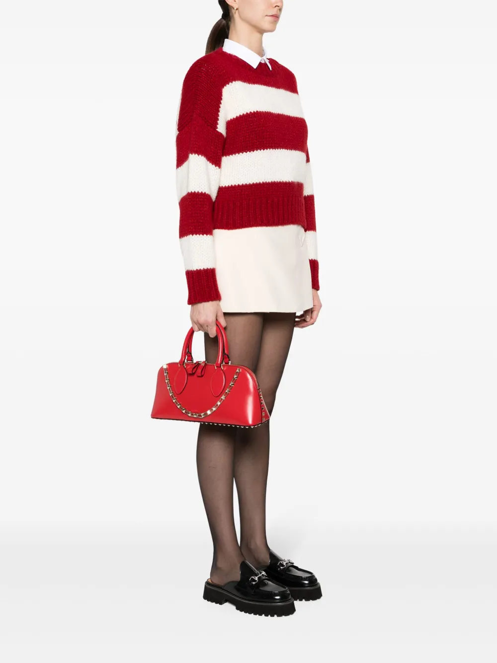 Valentino Garavani Rockstud shopper Rood