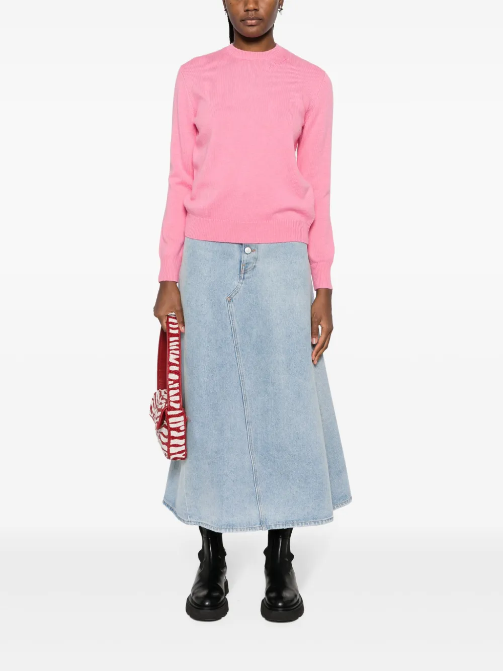 MC2 Saint Barth logo-embroidered slim-cut jumper - Roze
